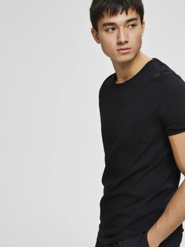 T-shirts>SELECTED RUND HALS T-SHIRT Black