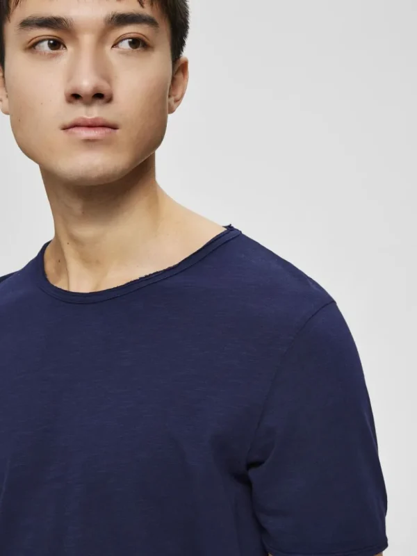 T-shirts>SELECTED RUND HALS T-SHIRT Blue