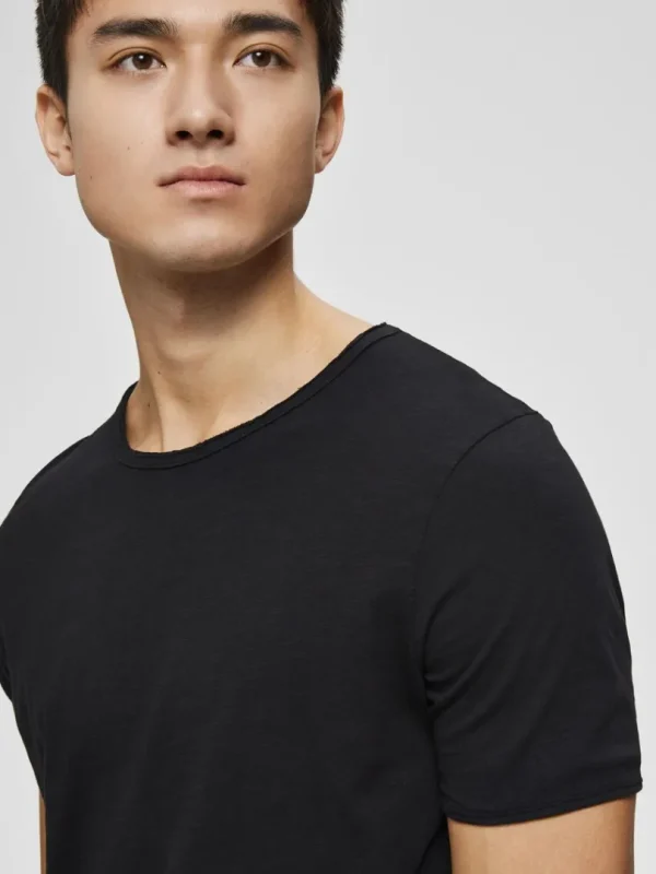 T-shirts>SELECTED RUND HALS T-SHIRT Black