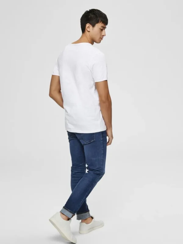 T-shirts>SELECTED RUND HALS T-SHIRT White
