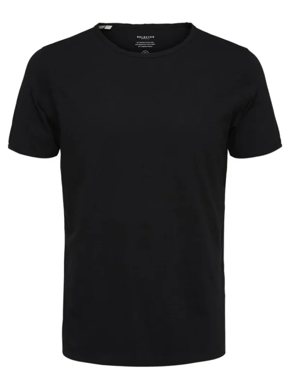 T-shirts>SELECTED RUND HALS T-SHIRT Black