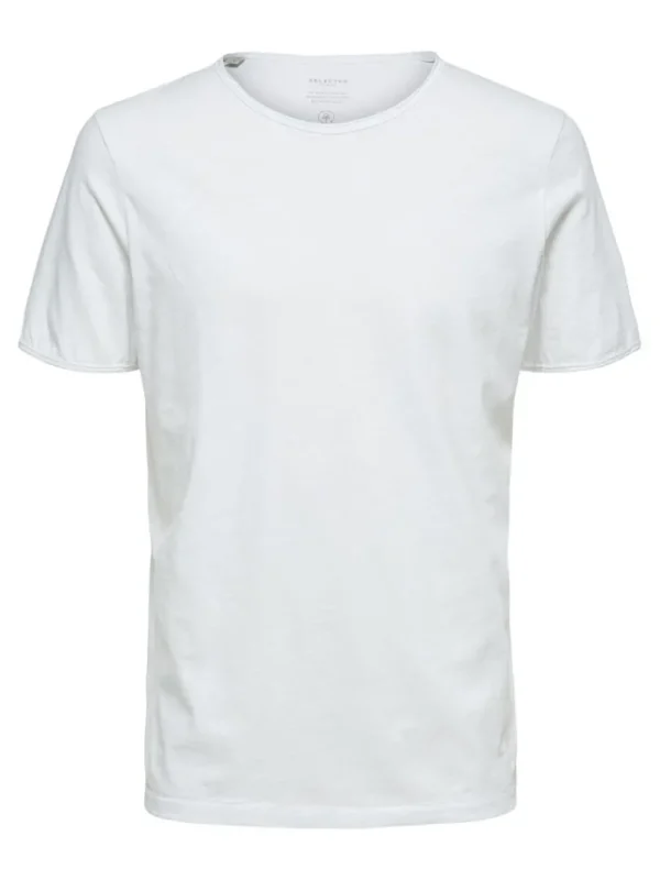 T-shirts>SELECTED RUND HALS T-SHIRT White