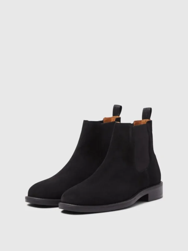 Sko>SELECTED RUSKIND CHELSEA-STØVLER Black