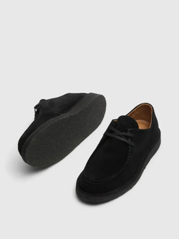 Sko>SELECTED RUSKIND MOC-TOE SKO Black