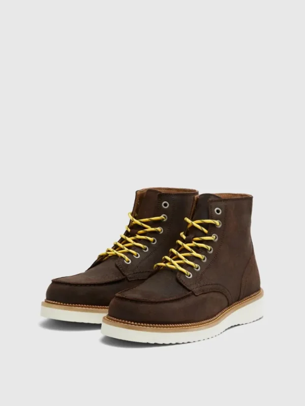 Sko>SELECTED RUSKIND MOC-TOE SKO Brown