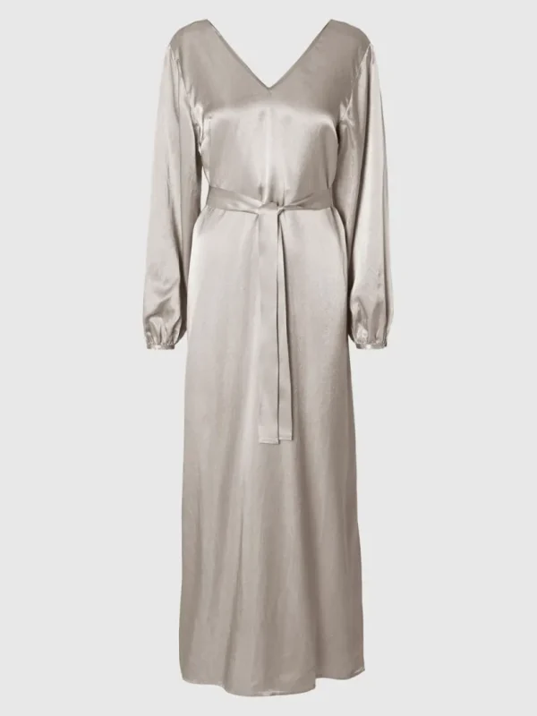 Kjoler>SELECTED SATIN MAXIKJOLE Silver