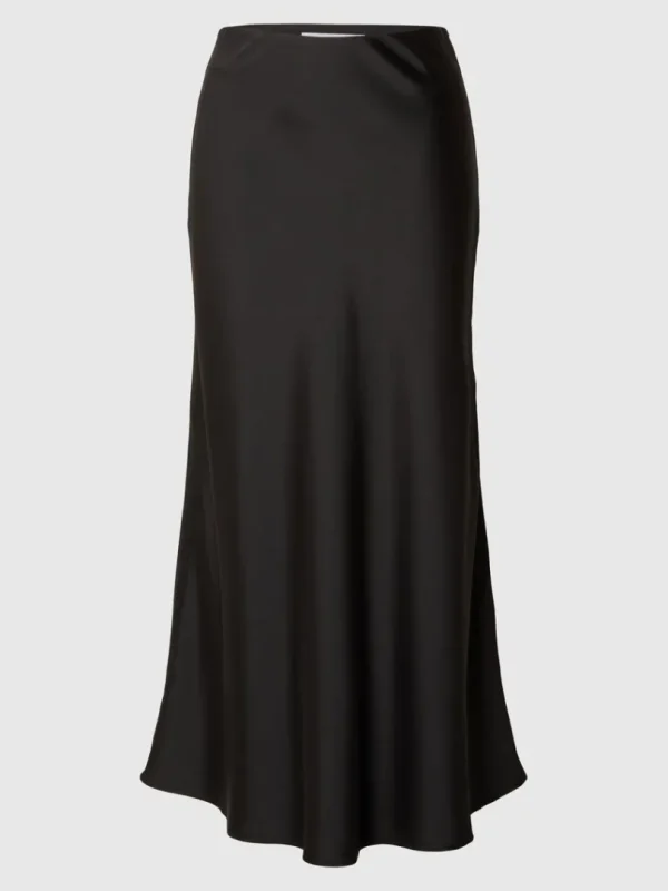Nederdele>SELECTED SATIN MAXINEDERDEL Black