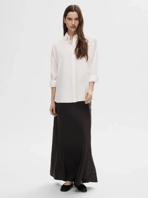 Nederdele>SELECTED SATIN MAXINEDERDEL Black