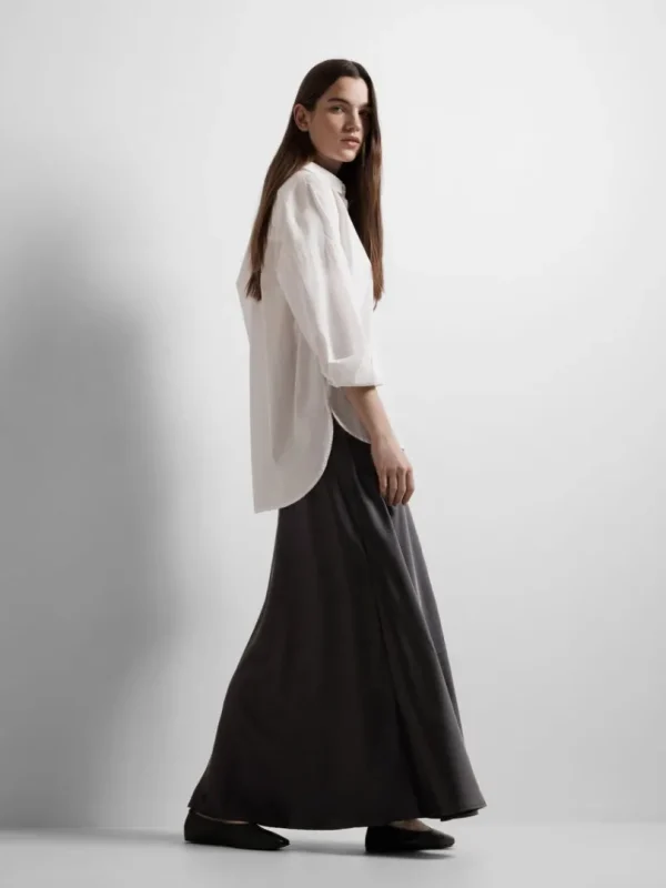 Nederdele>SELECTED SATIN MAXINEDERDEL Black