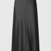 Nederdele>SELECTED SATIN MIDINEDERDEL Grey