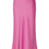 Nederdele>SELECTED SATIN MIDINEDERDEL Pink