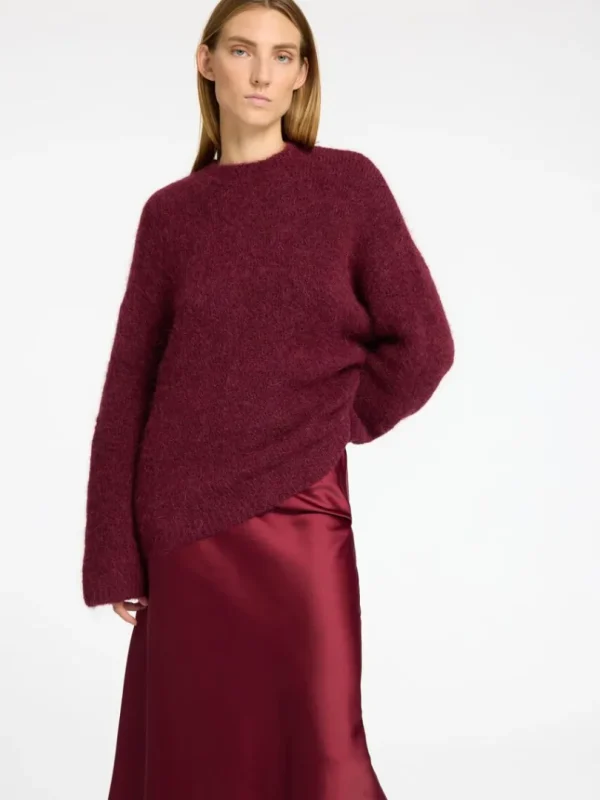 Nederdele>SELECTED SATIN MIDINEDERDEL Purple