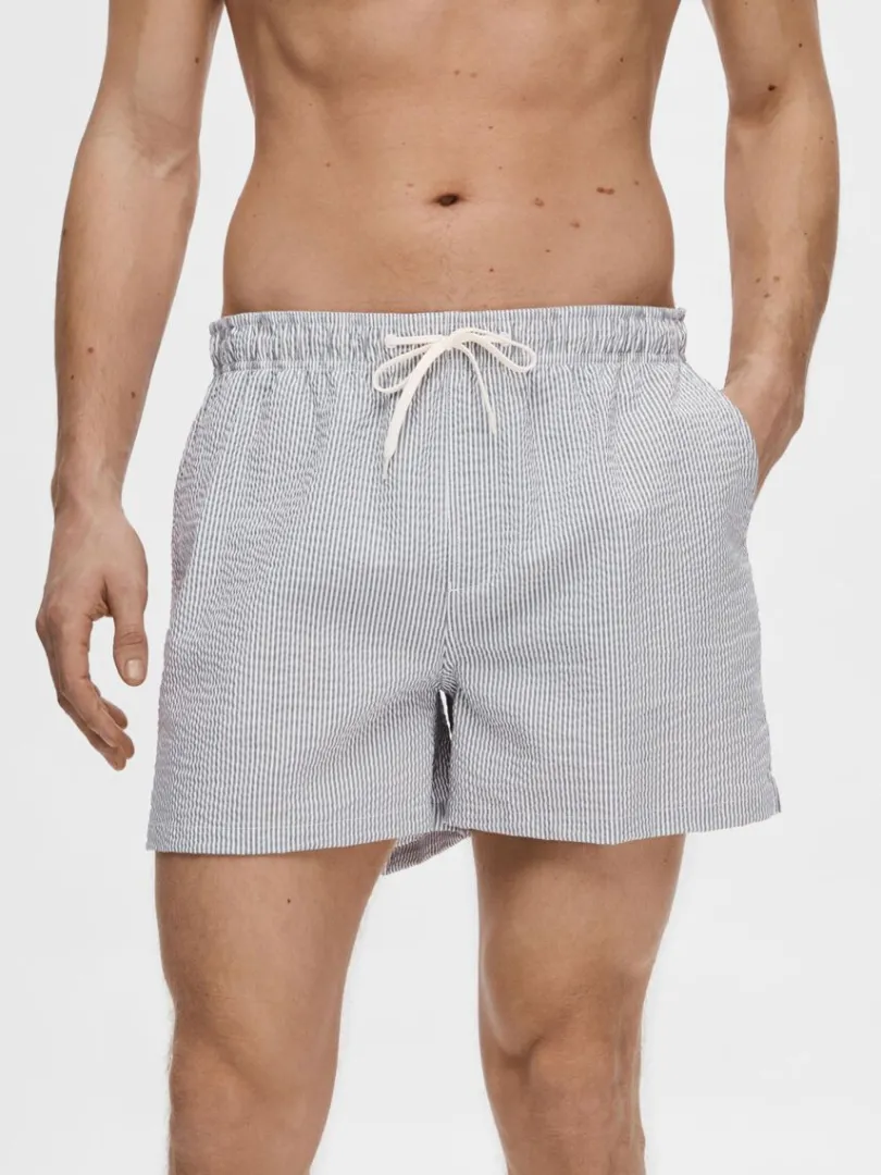 seersucker_badeshorts_0.webp Shorts>SELECTED SEERSUCKER BADESHORTS Blue