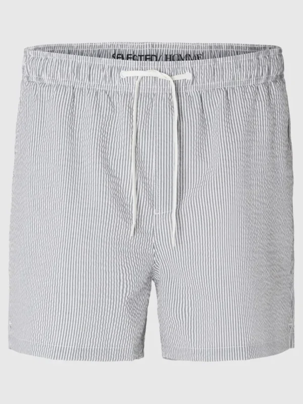 Shorts>SELECTED SEERSUCKER BADESHORTS Blue