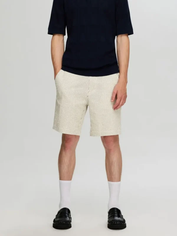 Shorts>SELECTED SEERSUCKER SHORTS Green