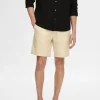Shorts>SELECTED SEERSUCKER SHORTS Beige