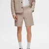 Shorts>SELECTED SEERSUCKER SHORTS Beige