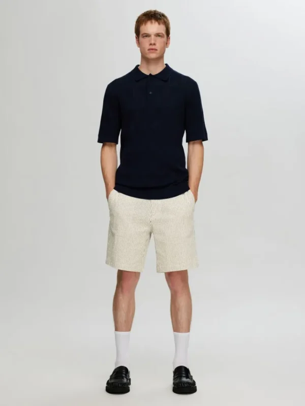 Shorts>SELECTED SEERSUCKER SHORTS Green