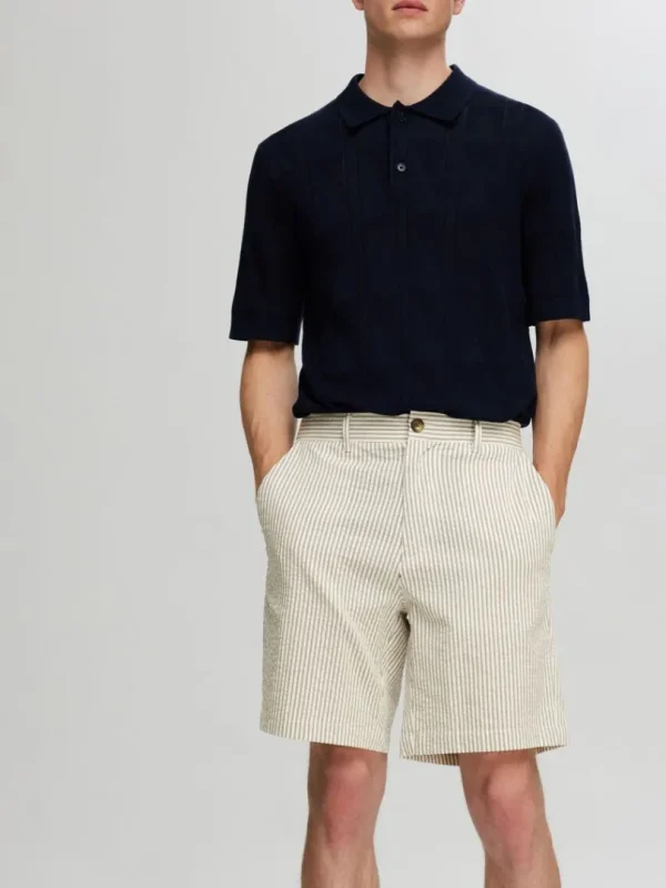 Shorts>SELECTED SEERSUCKER SHORTS Green