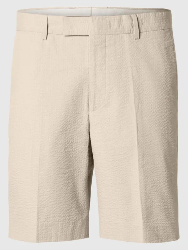 Shorts>SELECTED SEERSUCKER SHORTS Beige