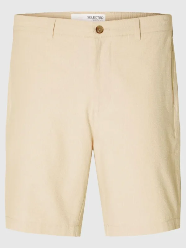 Shorts>SELECTED SEERSUCKER SHORTS Beige