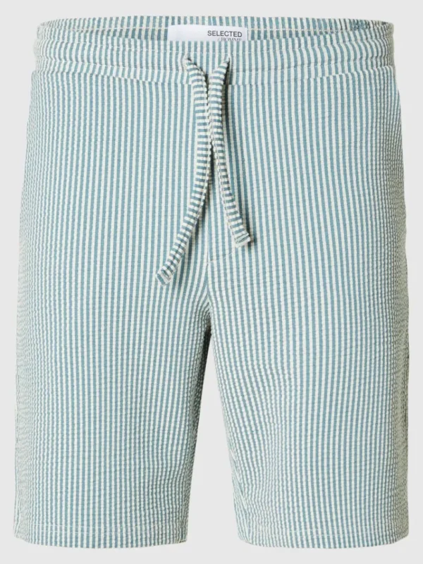Shorts>SELECTED SEERSUCKER SHORTS Blue