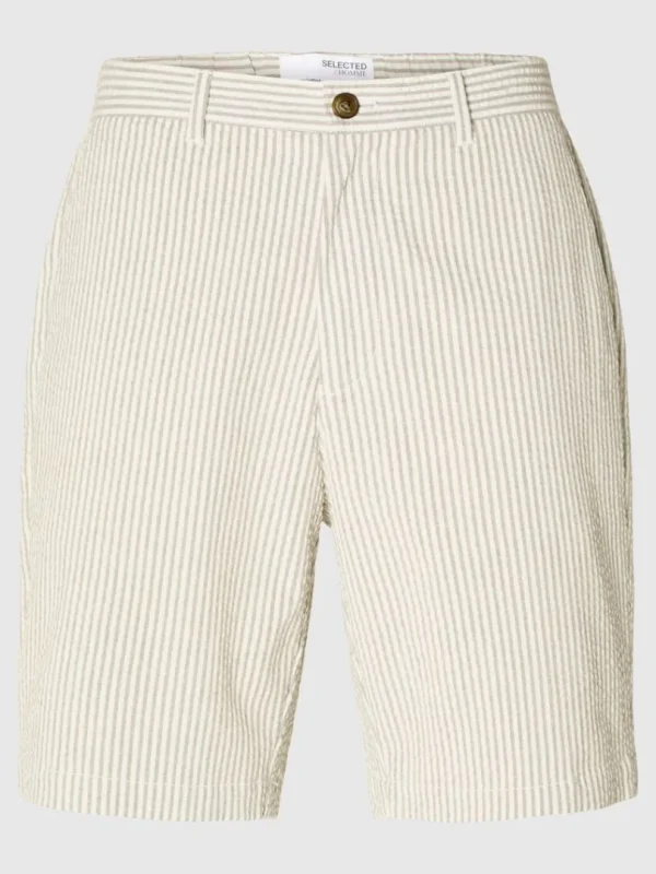 Shorts>SELECTED SEERSUCKER SHORTS Green