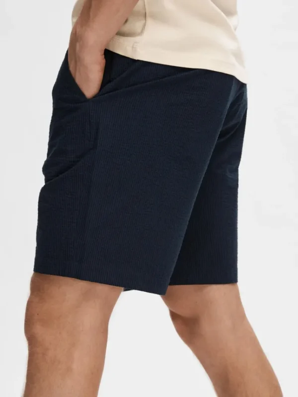 Shorts>SELECTED SEERSUCKER SHORTS Blue