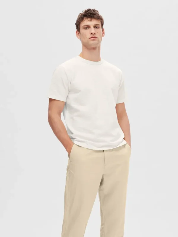 T-shirts>SELECTED SEERSUCKER T-SHIRT White