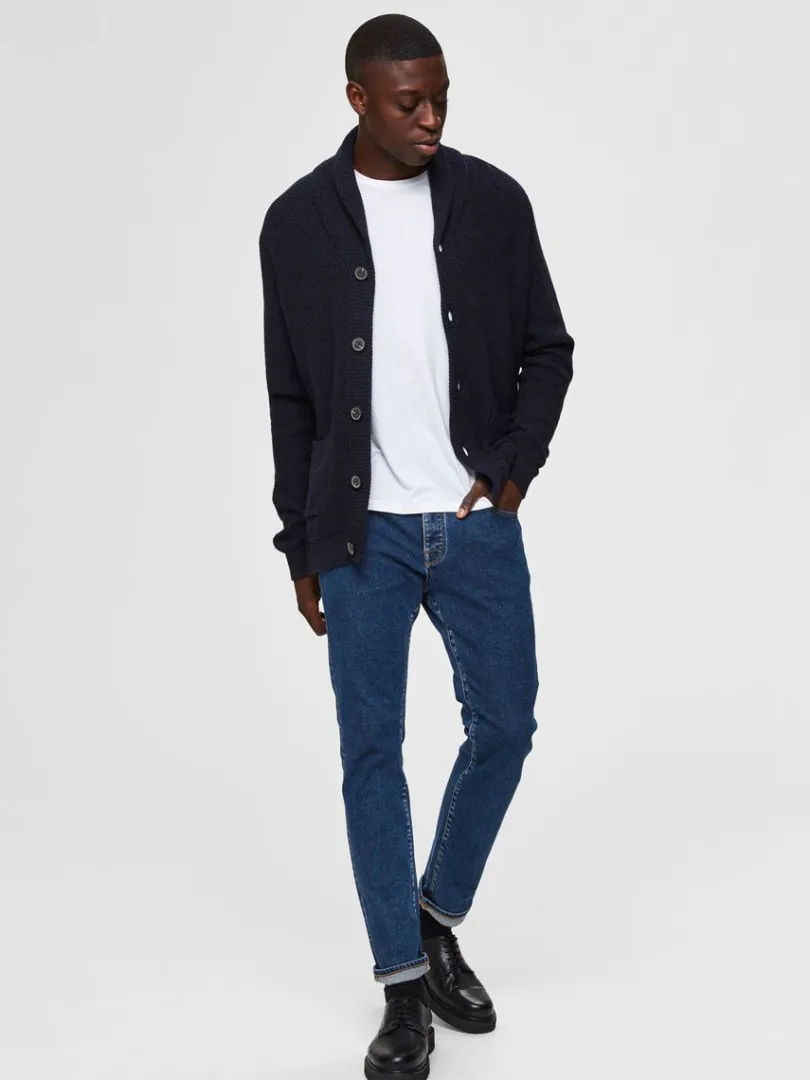 shawlneck_strikket_cardig_1-2.webp Strik>SELECTED SHAWL-NECK STRIKKET CARDIGAN Blue