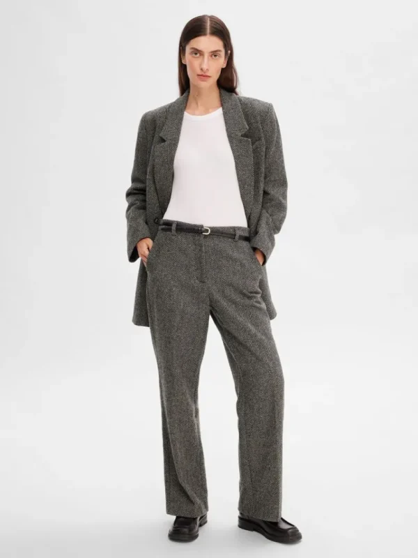 Bukser | Jakkesæt & Blazers>SELECTED SKRÆDDERSYEDE BREDE BUKSER Grey