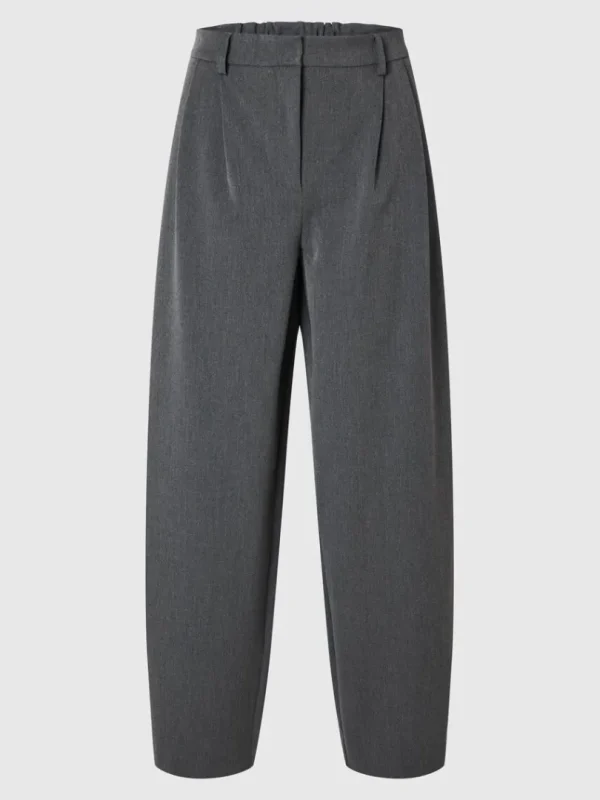 Bukser>SELECTED SKRÆDDERSYEDE BUKSER MED BARREL-FIT Grey