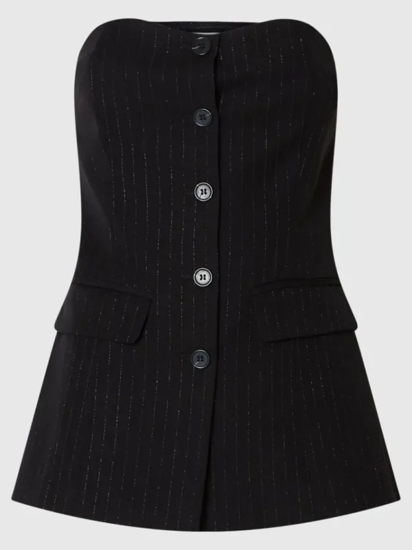 Toppe Og Bluser>SELECTED SKRÆDDERSYEDE BUSTIER TOP Black