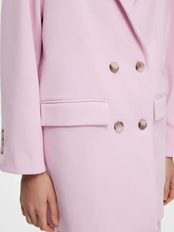 Jakkesæt & Blazers>SELECTED SKRÆDDERSYEDE ENKELTRADET BLAZER Pink