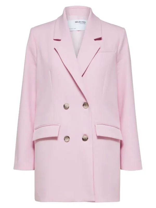 Jakkesæt & Blazers>SELECTED SKRÆDDERSYEDE ENKELTRADET BLAZER Pink