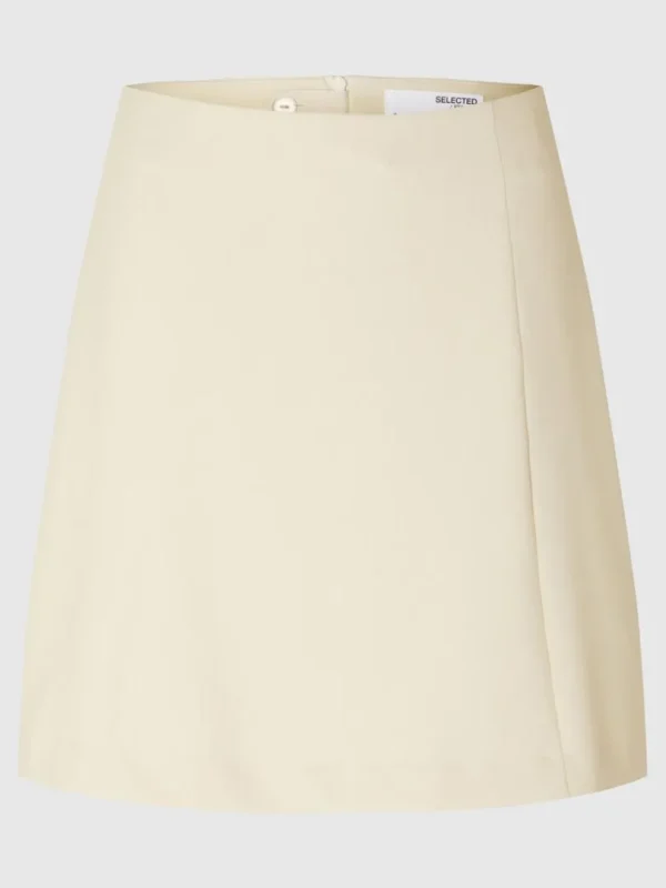 Nederdele>SELECTED SKRÆDDERSYEDE MININEDERDEL Beige