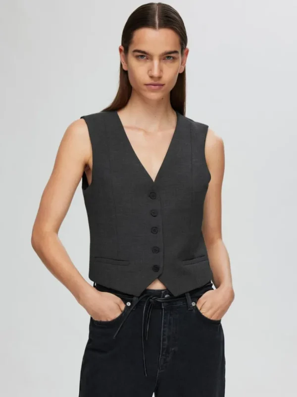 Jakkesæt & Blazers | Toppe Og Bluser>SELECTED SKRÆDDERSYEDE VEST Grey