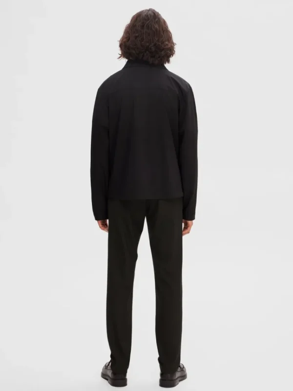 Overtøj | Jakkesæt & Blazers>SELECTED SKRÆDDERSYET MED LYNLÅS JAKKE Black