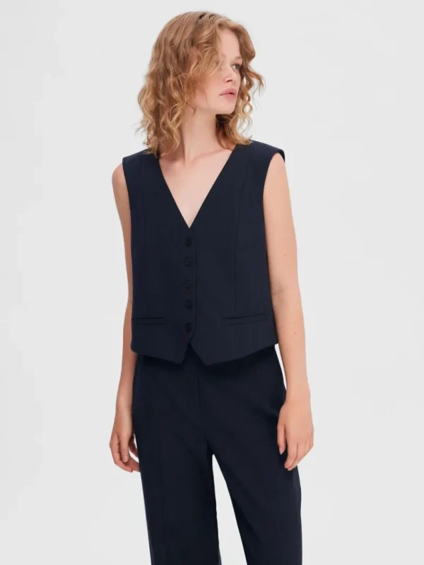 Jakkesæt & Blazers>SELECTED SKRÆDDERSYET VEST Blue