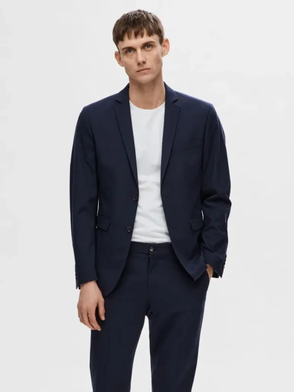 Jakkesæt & Blazers>SELECTED SLIM FIT BLAZER Blue