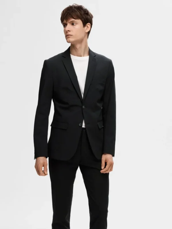 Jakkesæt & Blazers>SELECTED SLIM FIT BLAZER Black