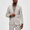 Jakkesæt & Blazers>SELECTED SLIM FIT BLAZER Beige