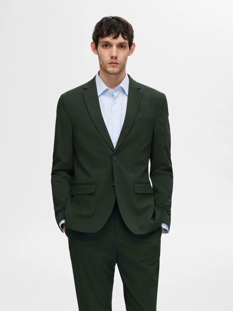 slim_fit_blazer_0-9.webp Jakkesæt & Blazers>SELECTED SLIM FIT BLAZER Green