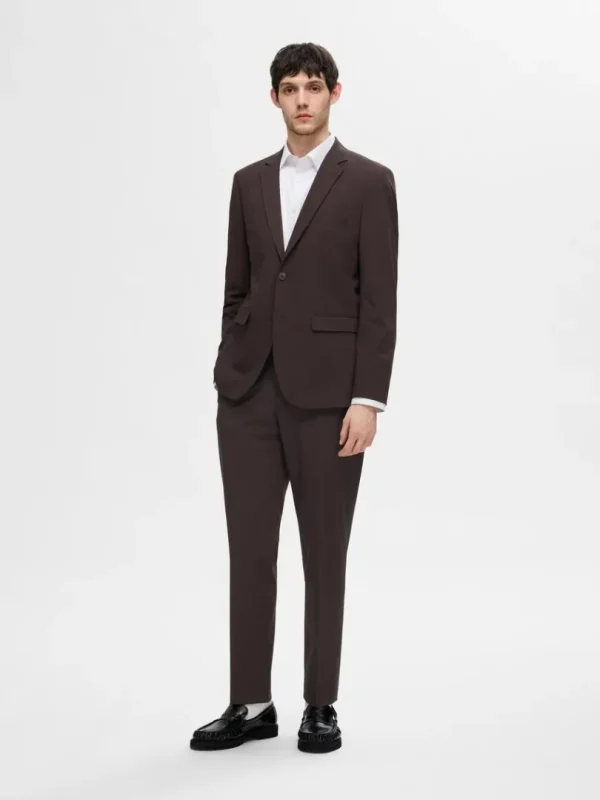 Jakkesæt & Blazers>SELECTED SLIM FIT BLAZER Brown
