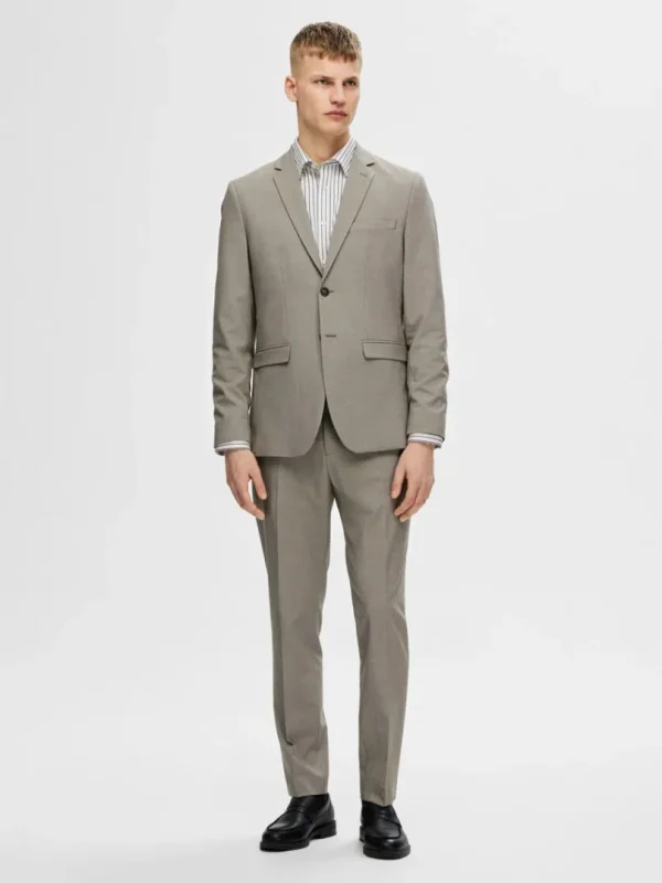 Jakkesæt & Blazers>SELECTED SLIM FIT BLAZER Brown