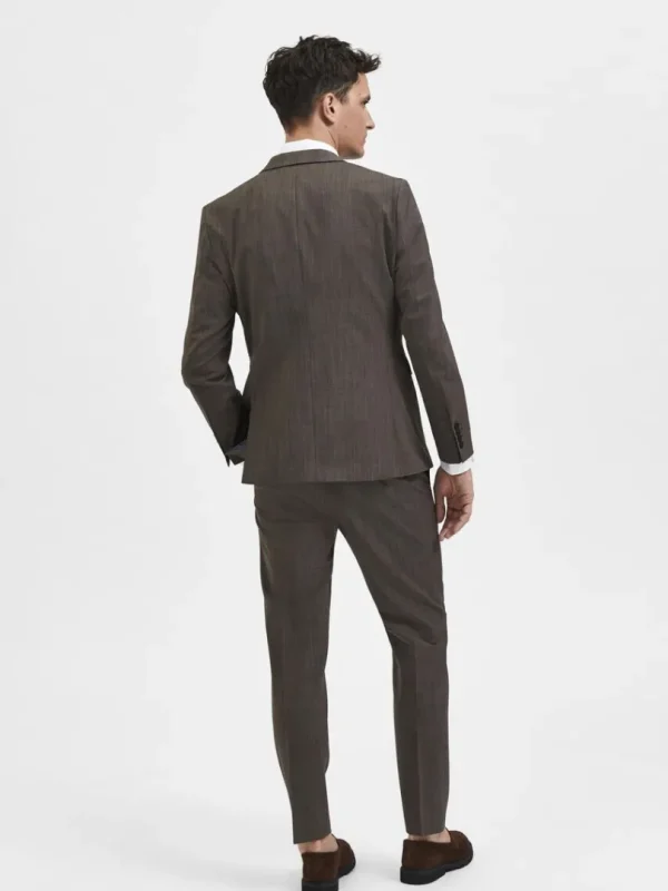 Jakkesæt & Blazers>SELECTED SLIM FIT BLAZER Brown