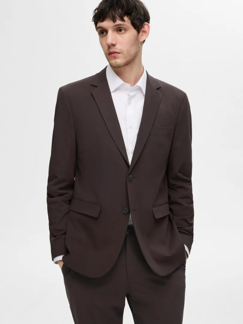 slim_fit_blazer_2-10.webp Jakkesæt & Blazers>SELECTED SLIM FIT BLAZER Brown