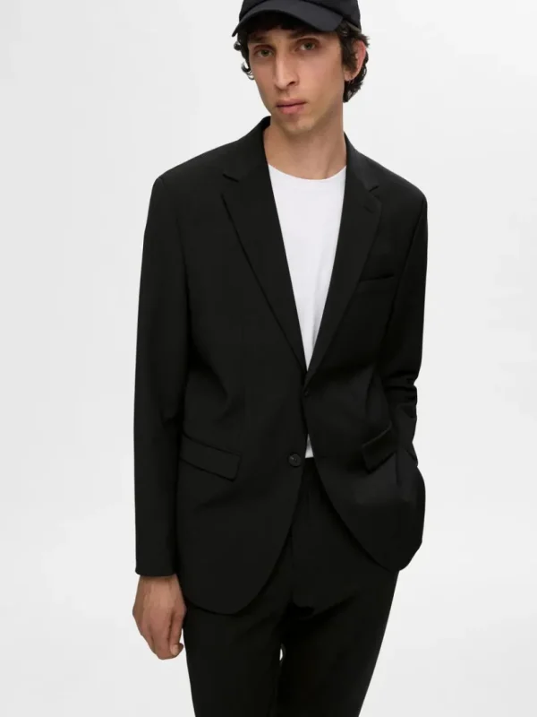Jakkesæt & Blazers>SELECTED SLIM FIT BLAZER Black