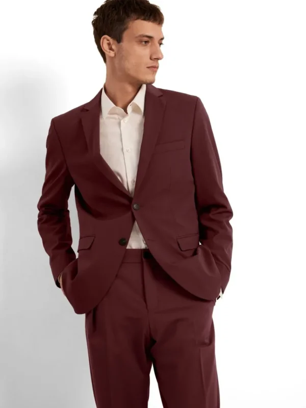 Jakkesæt & Blazers>SELECTED SLIM FIT BLAZER Red