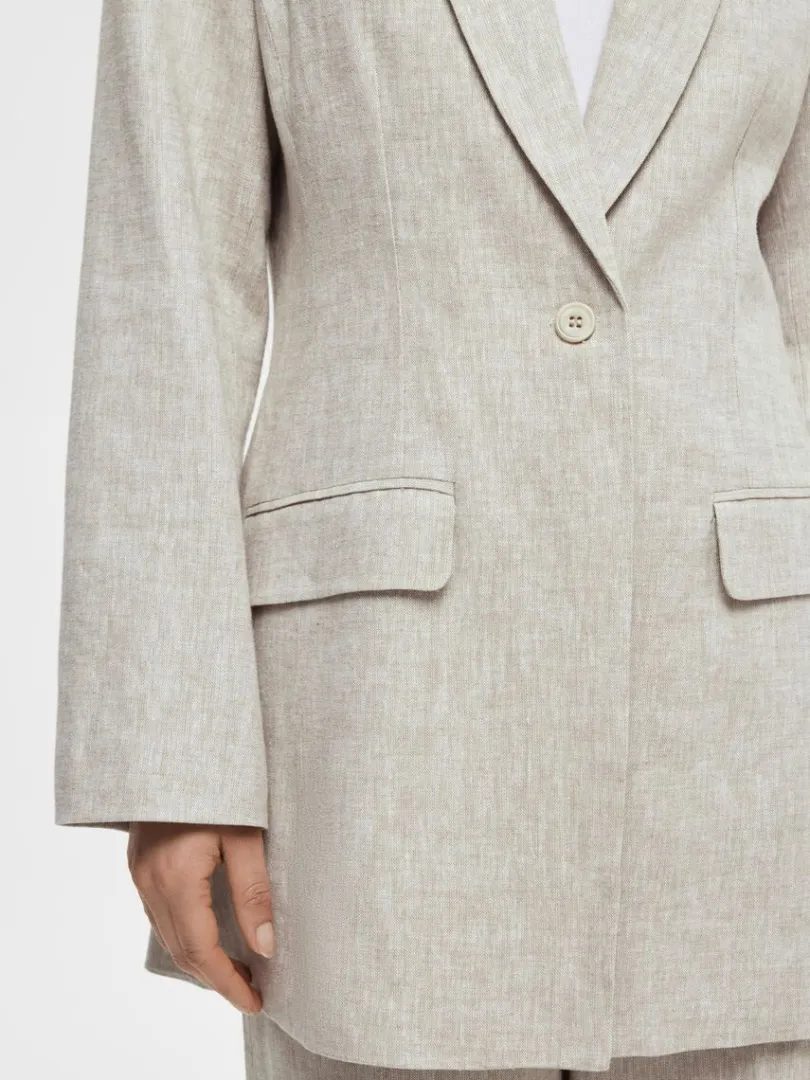 slim_fit_blazer_3-1.webp Jakkesæt & Blazers>SELECTED SLIM FIT BLAZER Beige